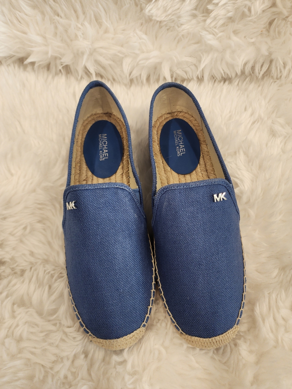 Michael Kors Men’s Blue Canvas Espadrilles, New, but they don't have the box.